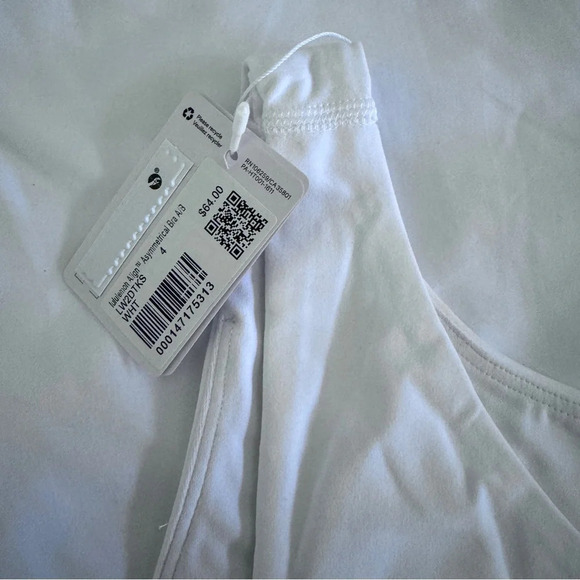 123 🆕🤍 Lululemon Align Asymmetrical Bra A/B Cup - White - Picture 8 of 9